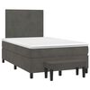 vidaXL Box Spring Bed Dark grey, White
