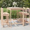 vidaXL Garden Bar Set Natural pine Solid pine wood Large Footrest