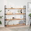 vidaXL Floating Shelf Set of 3 Natural wood Solid Acacia wood