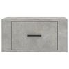 vidaXL Wall-mounted Bedside Cabinet Concrete Grey Engineered wood Medium