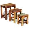 vidaXL Side Table Set of 3 Unique designs for each piece
