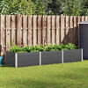 vidaXL Garden Raised Bed Grey Wood plastic composite Large Durable