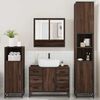 vidaXL Bathroom Furniture Set Brown oak Engineered wood, metal Medium