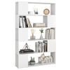 vidaXL Book Cabinet Room Divider White Engineered wood 39.4x9.4x61.0 in