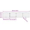 vidaXL Dog Gate Set of 4 White Poplar Wood 126.0 in Total Length