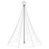 vidaXL Christmas Tree with Metal Post 1400 LEDs Cold White 16 ft