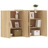 vidaXL Wall Mounted Cabinet Set of 2 Sonoma Oak