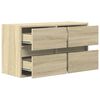 vidaXL TV Wall Cabinet Sonoma Oak Engineered Wood Medium Wall Mounting