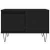 vidaXL Coffee Table Black Engineered Wood Medium Coffee Table Square