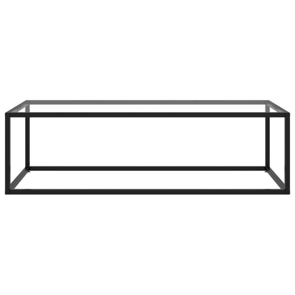 vidaXL Coffee Table Black and transparent