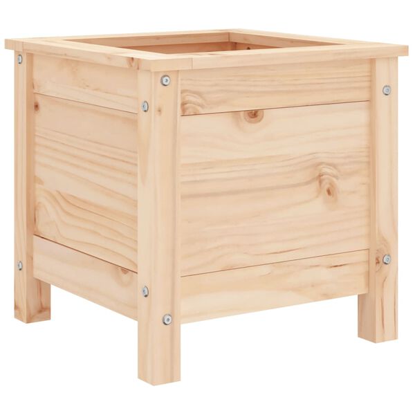 vidaXL Garden Planter Natural Wood Solid pine wood Medium