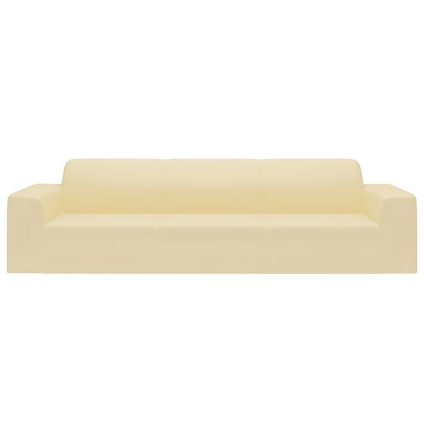 vidaXL Couch Slipcover Cream 100% Polyester jersey