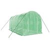 vidaXL Greenhouse Green Polyethylene, Galvanized Steel Large