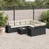 vidaXL Garden Sofa Set Black, Cream White