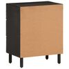 vidaXL Bedside Cabinet Black Solid Mango Wood, Engineered Wood, Iron