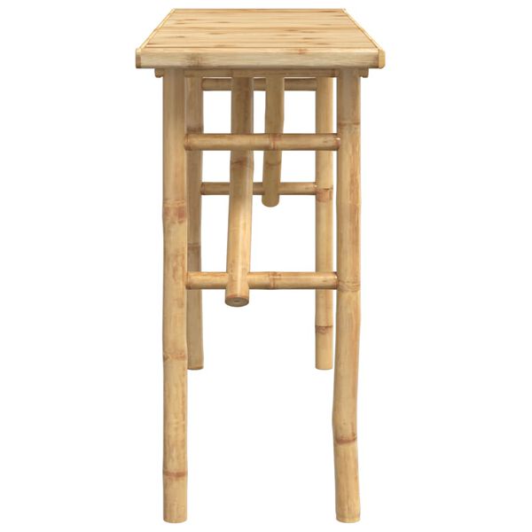 vidaXL Console Table Natural Bamboo Medium Decorative Inlays