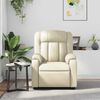 vidaXL Massage Recliner Chair Cream Faux leather Large