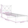 vidaXL Bed Frame Black Steel Twin Bed Frame Rectangular Modern