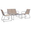 vidaXL Garden Set Taupe Textilene Durable Garden Set Rectangular
