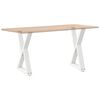 vidaXL Dining Table Leg White Powder-coated steel Adjustable