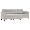 vidaXL 4 Piece Sofa Set with Pillows Light Gray Microfiber Fabric