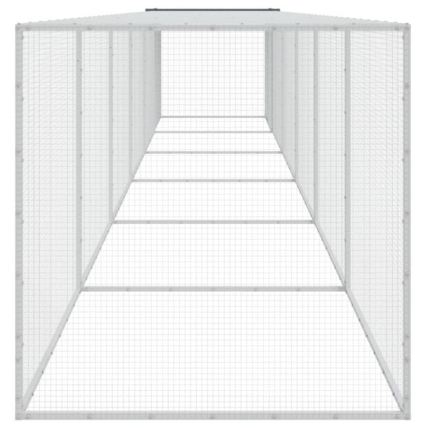 vidaXL Chicken Cage Anthracite Galvanized steel 237.4 x 38.6 x 35.4 in