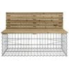vidaXL Garden Bench Pinewood and Galvanized Steel