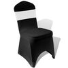 vidaXL Chair Ribbon Set of 25 White Polyester 90%, Elastane 10%