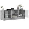 vidaXL TV Cabinet Concrete gray Engineered wood, glass Medium TV Cabinet