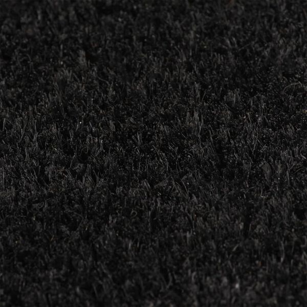vidaXL Door Mat Black Coir, PVC 39.4 x 118.1 in Non-slip Coir Door Mat