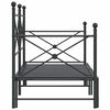 vidaXL Daybed With Trundle Black Steel 35.4 x 78.7 in