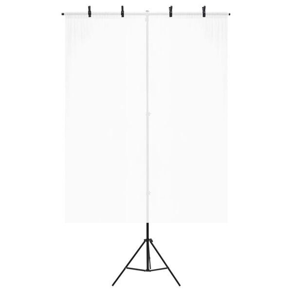 vidaXL T-Shape Background Stand Black 59.4 x 23.6 x (27.6-78.7) "
