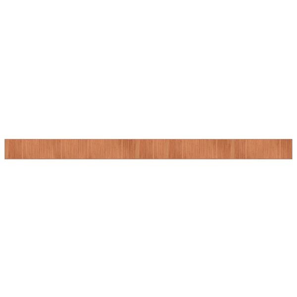 vidaXL Rug Brown Bamboo, Polypropylene 27.6 in by 393.7 in Rug