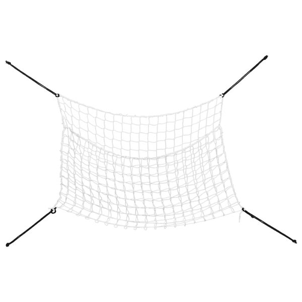 vidaXL Hay Net Set of 2 White Polypropylene 59.1 x 35.4 in Foldable