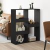 vidaXL Room Divider Black Engineered Wood Medium Room Divider