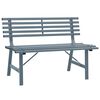 vidaXL Garden Bench Grey Powder-Coated Steel Medium Garden Bench