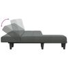 vidaXL L-shaped Sofa Bed Dark Grey