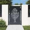 vidaXL Garden Gate Anthracite 39.4x59.1" Steel Tree Design