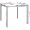 vidaXL Garden Dining Table Grey 35.43 x 35.43 x 29.53 in Poly Rattan