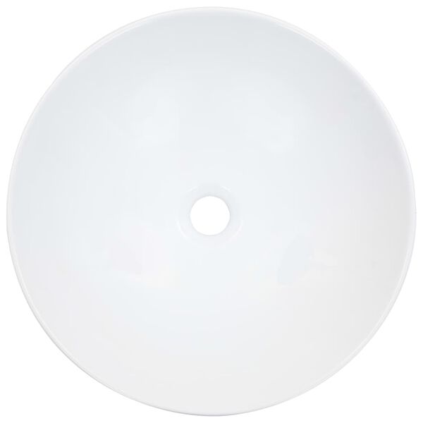 vidaXL Wash Basin 16.1x4.9" Ceramic White