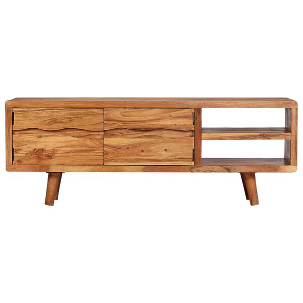 vidaXL TV Cabinet Natural wood Solid acacia wood Standard TV Cabinet