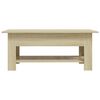 vidaXL Coffee Table Sonoma oak Engineered wood 40.2 in x 21.7 in x 16.5 in