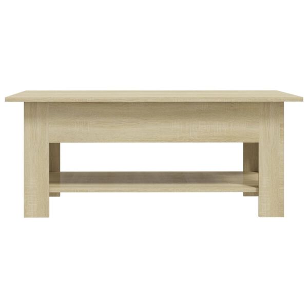 vidaXL Coffee Table Sonoma oak Engineered wood 40.2 in x 21.7 in x 16.5 in