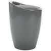 vidaXL Stool Gray Faux leather, plastic Medium Storage Stool