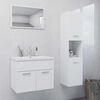 vidaXL Bathroom Furniture Set White Engineered wood, acrylic, ceramic Tall