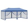 vidaXL Party Tent Blue 210D oxford fabric with silver coating, steel Large