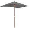 vidaXL Garden Parasol Anthracite Polyester, Laminated bamboo, Hardwood
