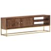 vidaXL TV Cabinet Brown Solid mango wood, steel TV Cabinet Rectangular