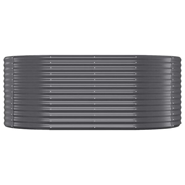 vidaXL Garden Raised Bed Anthracite Powder-coated steel Large