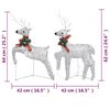 vidaXL Christmas Reindeer Set of 4 Silver Mesh, Metal Medium
